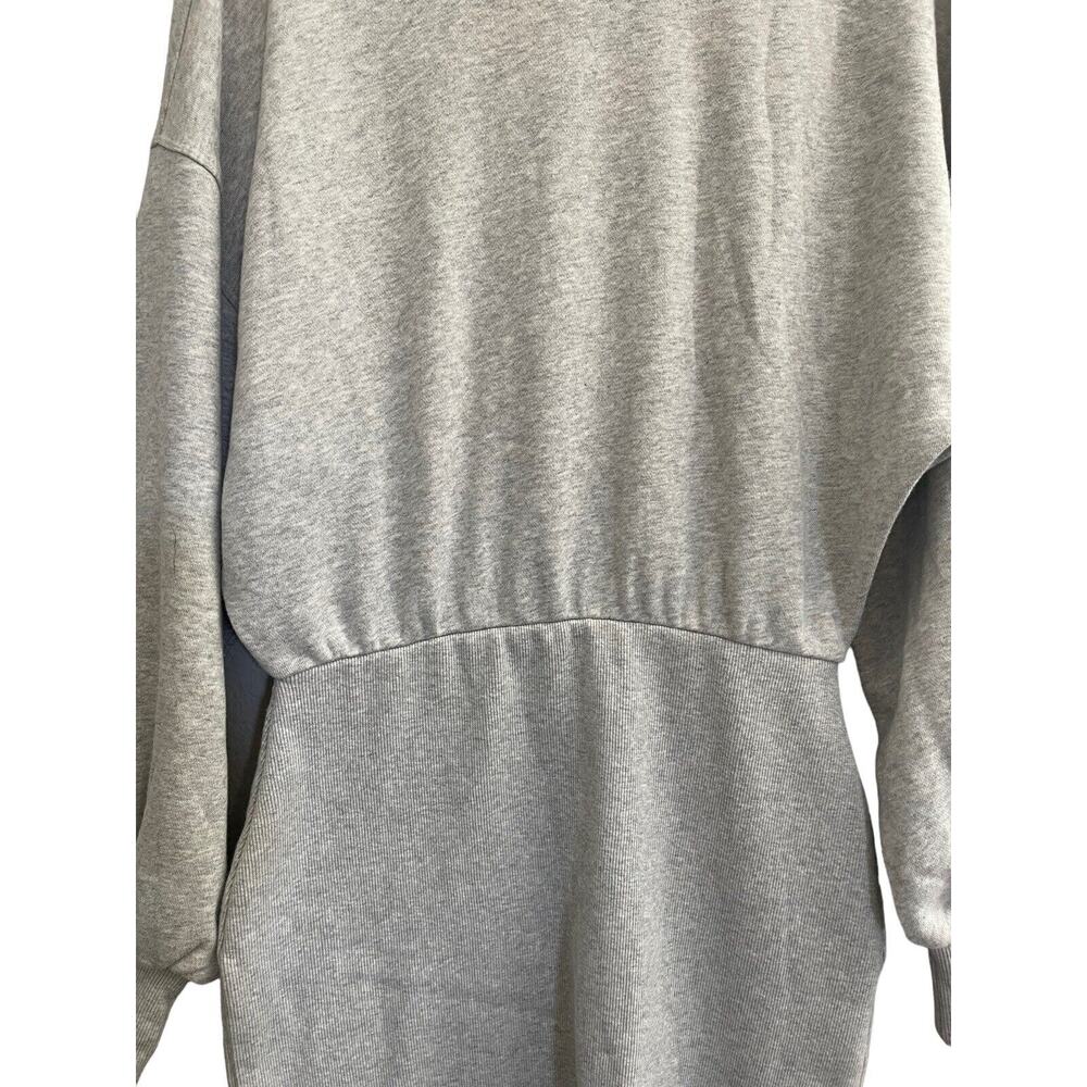SPIRITUAL GANGSTER Small Gray Sweatshirt Dress Balloon Sleeve NEW HTF #7139 - Picture 3 of 13